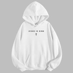 "Jesus Is King" Cross Graphic Hoodie - Men's Black