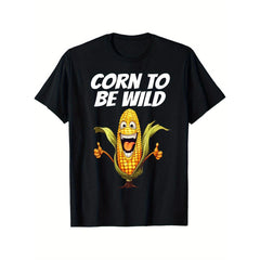 Funny corn shirts, corn on the cob clothing farmer t shirts for men and women, international trade market week t shirts, 100% cotton, gifts for men and women mom and dad and friends, black 180g fabric weight, street crew neck tops