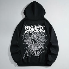 Spider Web Graphic Hoodie - Men's Y2K Streetwear