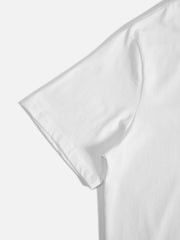 Fashionable Printed Men'S T-Shirt, with a Simple Cut That Highlights Masculinity, Made of Pure Cotton Material, Combining Steady Solid Color with Vibrant Printing, Comfortable And Breathable, a Must-Have Classic for Summer