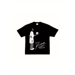 Kobe Tribute Geometric Pattern T-Shirt for Men