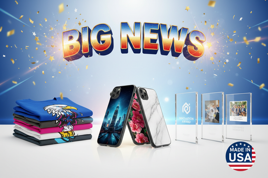 BIG NEWS: We Are Now More Than Just T-Shirts! Introducing US-Made Custom Phone Cases & Acrylic Keepsakes