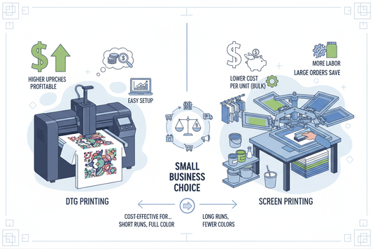 DTG vs. Screen Printing: Which Custom T-Shirt Method Saves Your Small Business More?