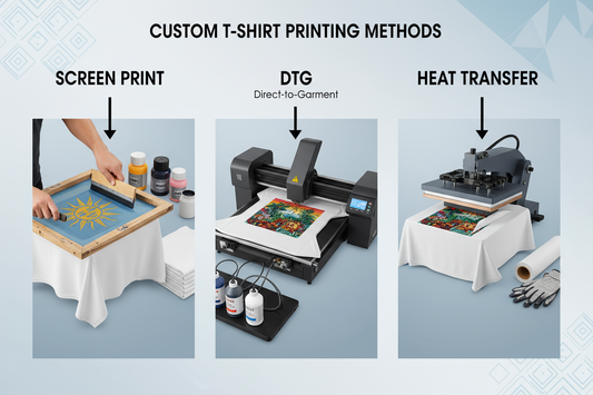 Screen Print, DTG, or Heat Transfer? A Complete Guide to Custom T-Shirt Printing Methods