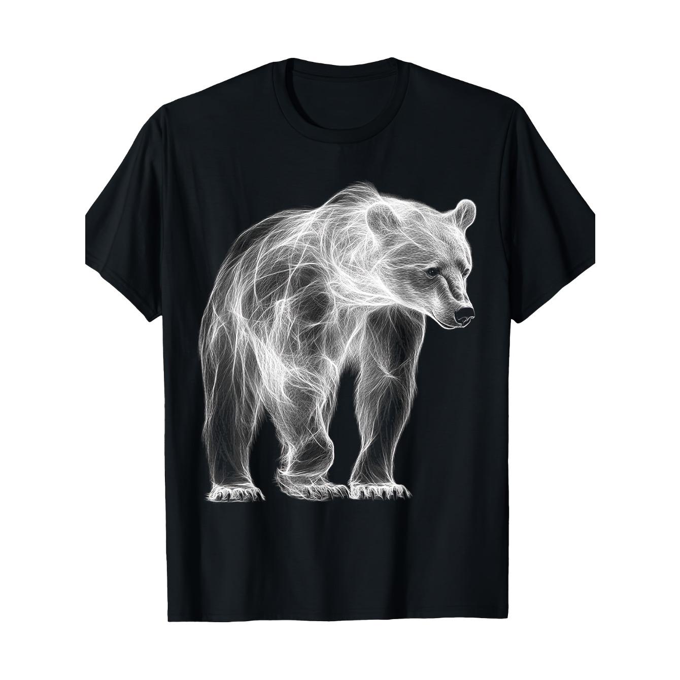 Bear Animal Graphic Illustration Bear T-Shirt7.76 oz T-shirt, 100% cotton T-shirt.