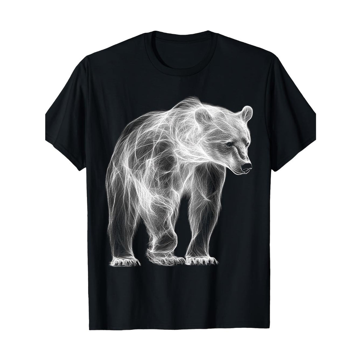 Bear Animal Graphic Illustration Bear T-Shirt7.76 oz T-shirt, 100% cotton T-shirt.