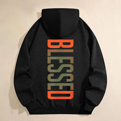 "Blessed" Graphic Pullover Hoodie - Men's Comfort Fit