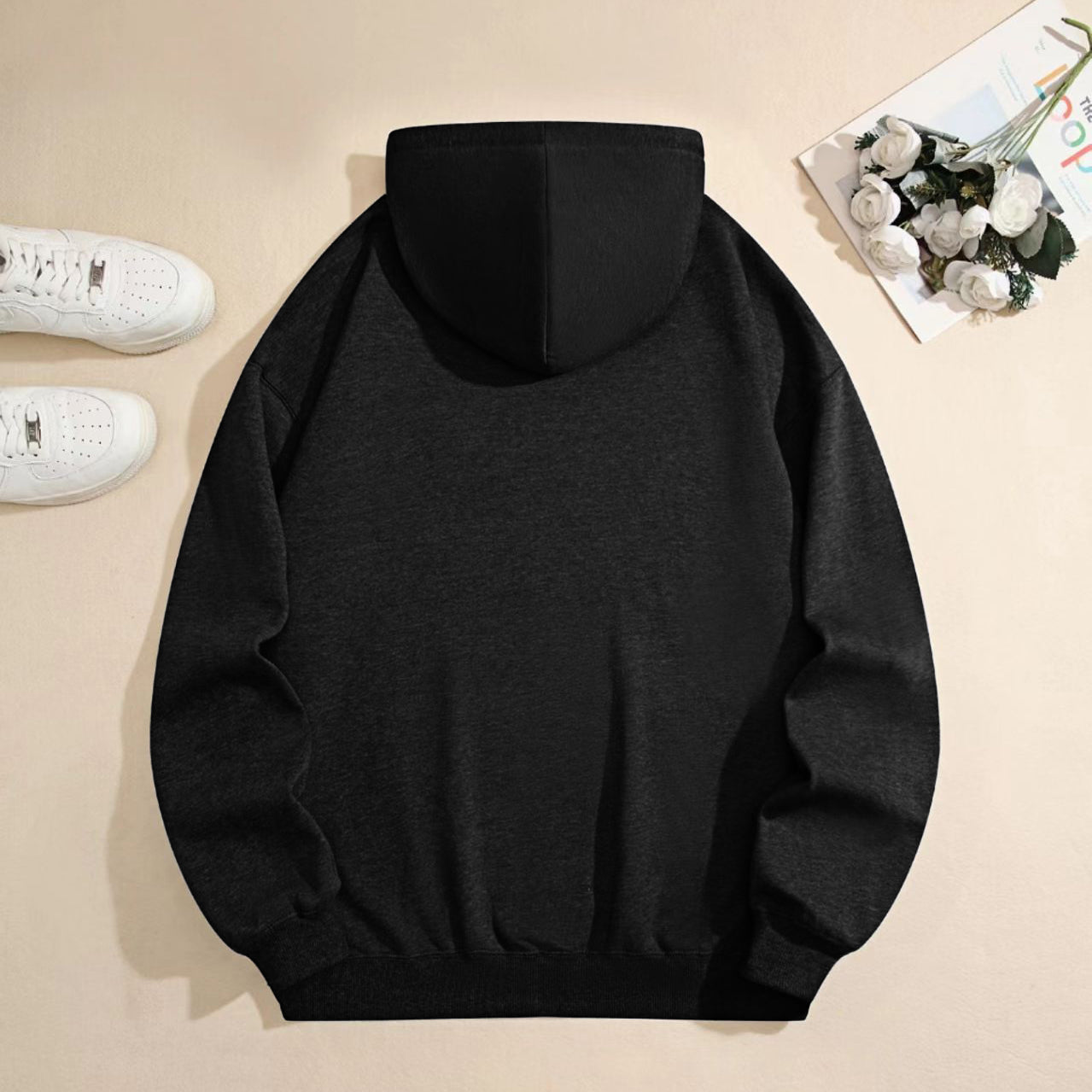 Custom Team Hooded Sweatshirt – 270 g Heavy Brushed Fleece Pullover with Drawstring