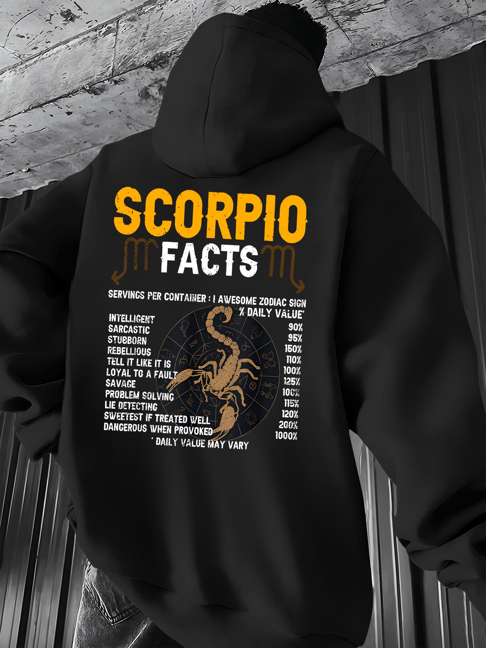 CusPrinting 'SCORPIO FACTS' Zodiac Sign Personality Hoodie