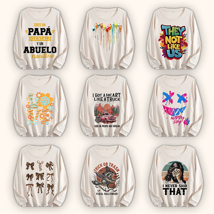 Custom Crewneck Sweatshirts for Teams Pure cotton sublimation customization