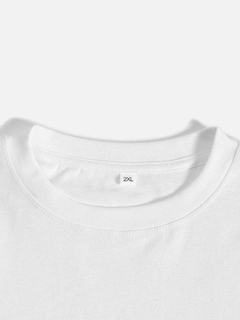 Fashionable Printed Men'S T-Shirt, with a Simple Cut That Highlights Masculinity, Made of Pure Cotton Material, Combining Steady Solid Color with Vibrant Printing, Comfortable And Breathable, a Must-Have Classic for Summer