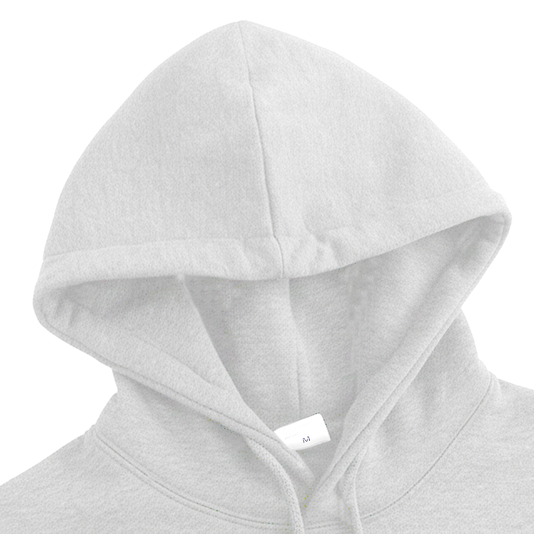 Vintage Rose Print Hoodie - Men's Minimalist Black