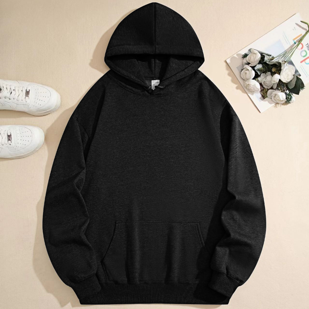 Custom Team Hooded Sweatshirt – 270 g Heavy Brushed Fleece Pullover with Drawstring