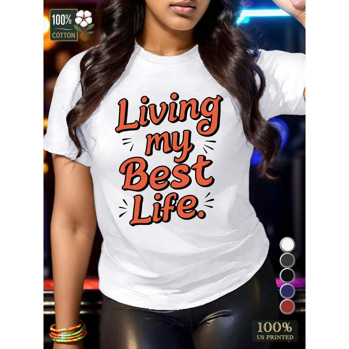 Living My Best Life Pure Women'S Tshirt Comfort Fit