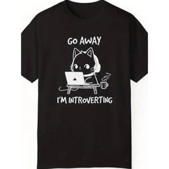 Men's Black Crew Neck Short Sleeve | Ideal For Hiking, Camping, Traveling, And Outdoor Activities, Durable For All-Day Wear, Couple Clothing 2025Family T-Shirt