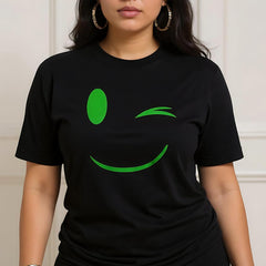 Random Print Casual Short Sleeve Graphic Tee