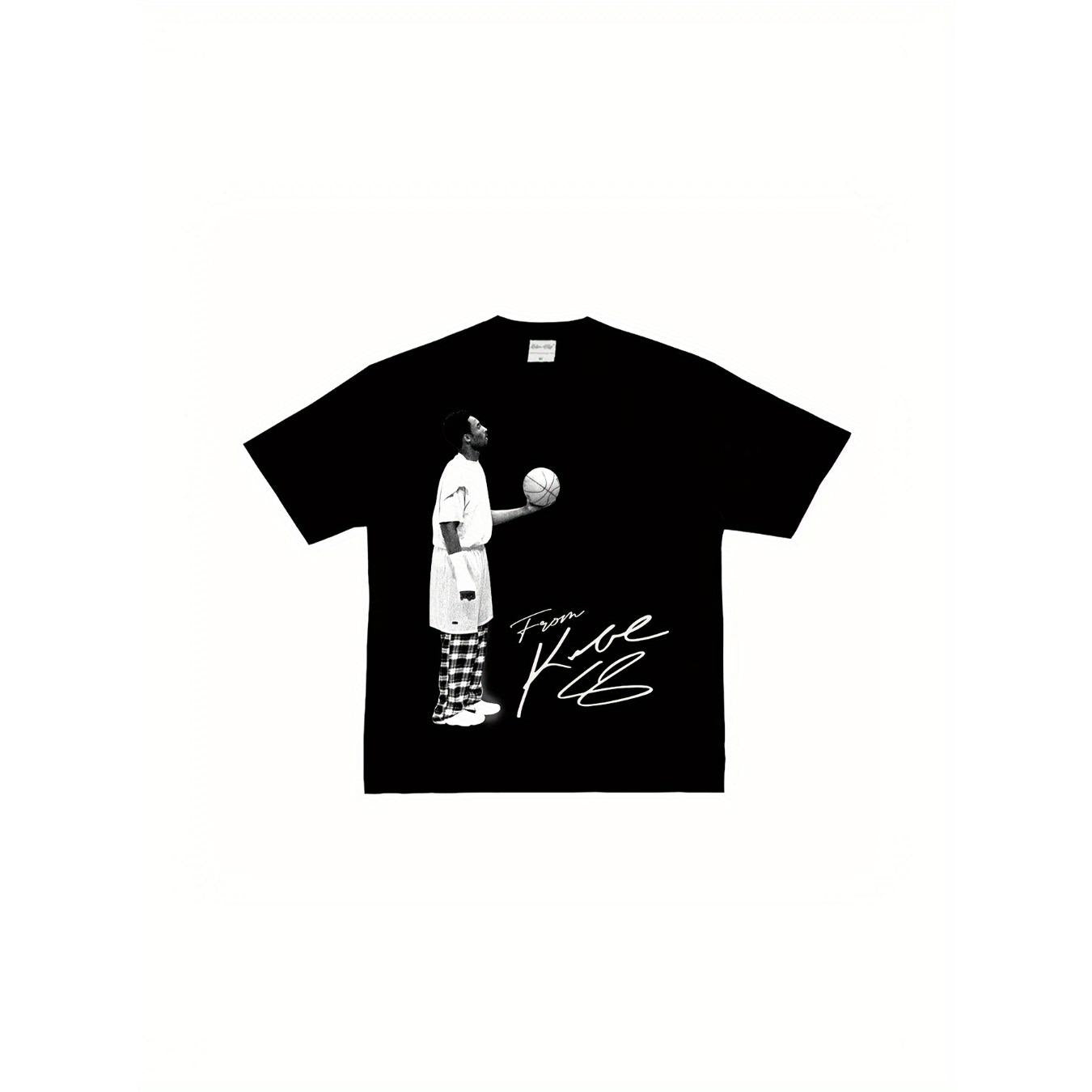 Kobe Tribute Geometric Pattern T-Shirt for Men