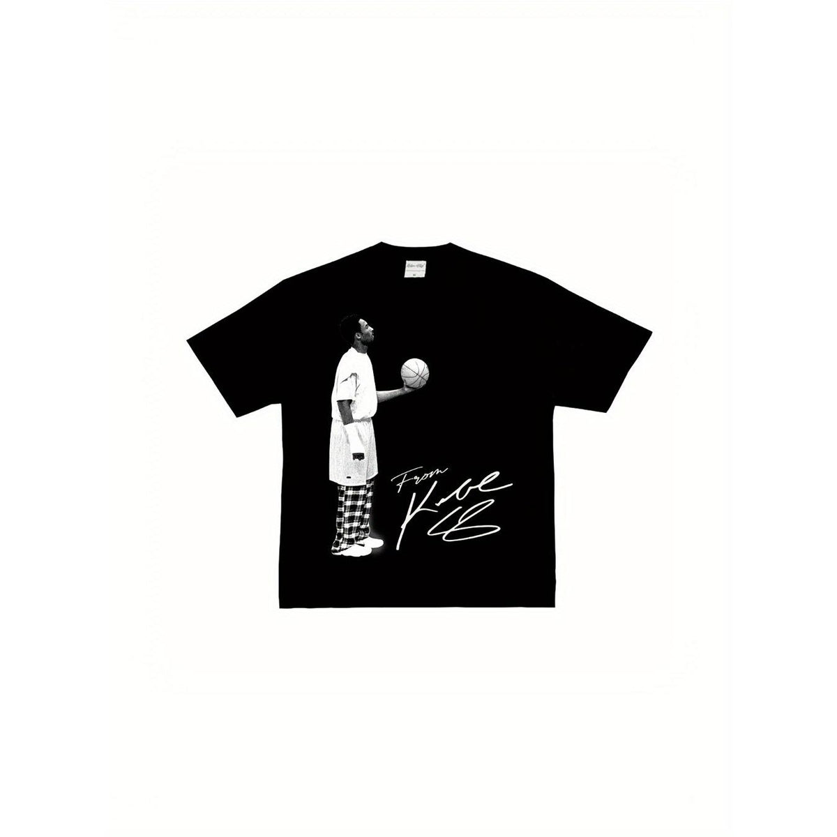 Kobe Tribute Geometric Pattern T-Shirt for Men