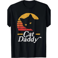 Vintage 80s Style Distressed "Cat Daddy" T-Shirt