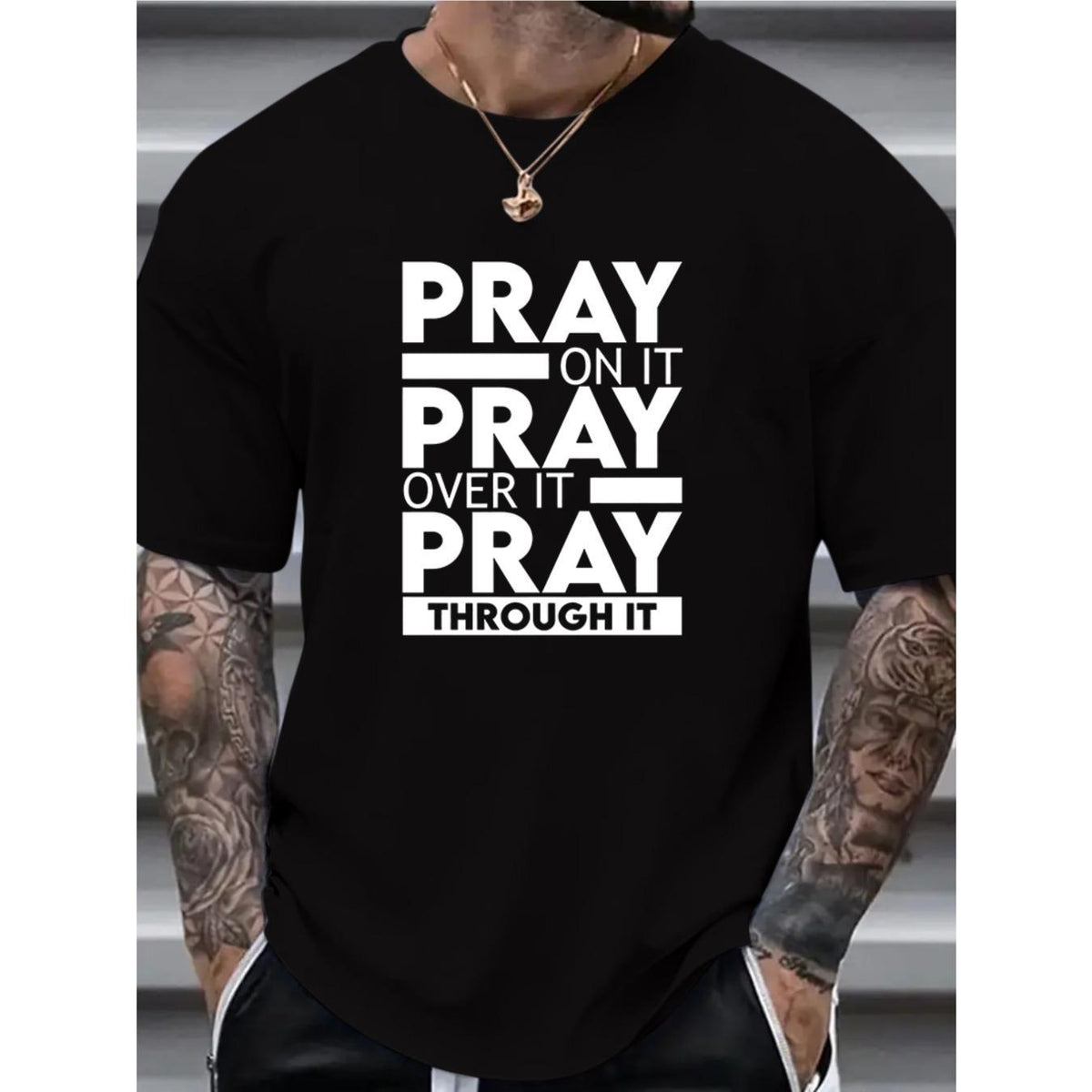 Men's "Pray Over It" Bold Graphic T-Shirt